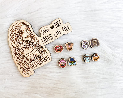 BFF Mix n Match Series | The Muppets Set Stud Earrings SVG