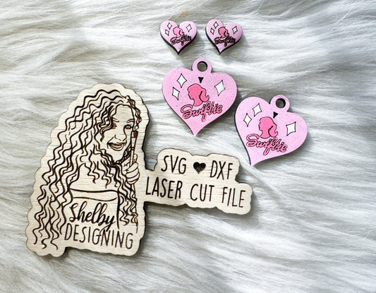 Swiftie Barbie Pin/Keychain/Earring Combo SVG