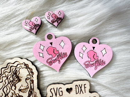 Swiftie Barbie Pin/Keychain/Earring Combo SVG