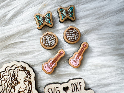 Country Chic Stud Earrings Trio SVG