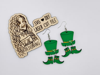 Leprechaun 3 Piece Dangle Earrings SVG