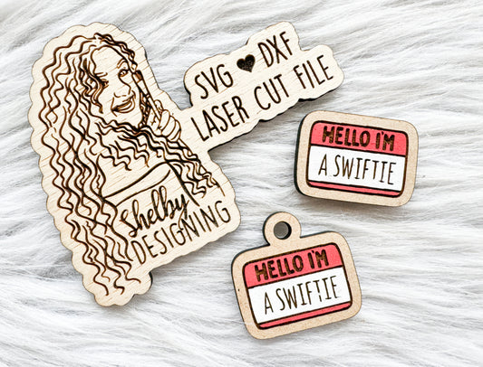 I'm A Swiftie Pin/Keychain/Earring Combo SVG