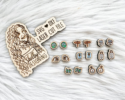 Kawaii World Traveler Stud Earring Bundle SVG
