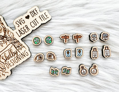 Kawaii World Traveler Stud Earring Bundle SVG