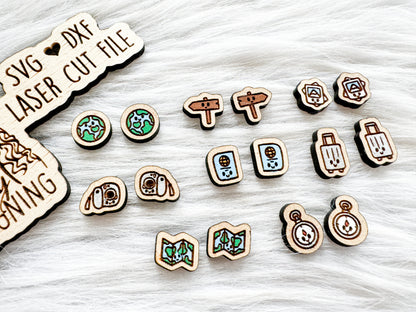 Kawaii World Traveler Stud Earring Bundle SVG