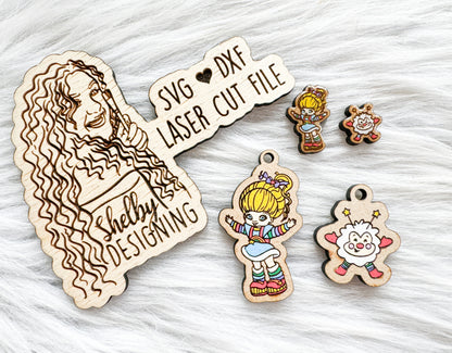 Rainbow Brite & Twink Stud/Dangle Earring Combo SVG