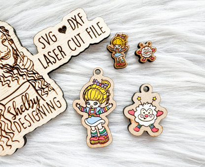 Rainbow Brite & Twink Stud/Dangle Earring Combo SVG