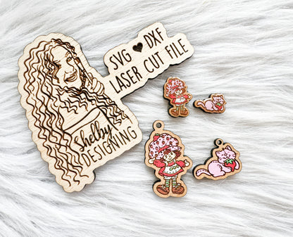 Strawberry Shortcake Stud/Dangle Earring Combo SVG
