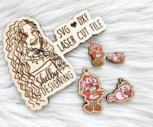 Strawberry Shortcake Stud/Dangle Earring Combo SVG