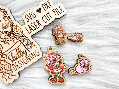 Strawberry Shortcake Stud/Dangle Earring Combo SVG