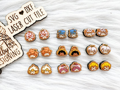 Strawberry Shortcake & Friends Stud Earring Bundle SVG