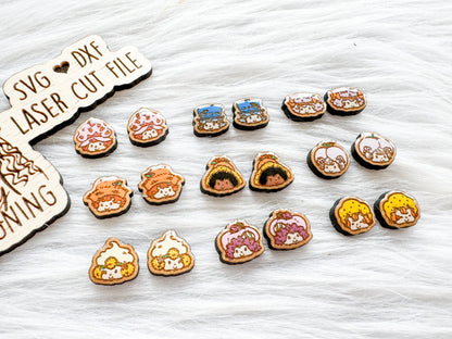 Strawberry Shortcake & Friends Stud Earring Bundle SVG