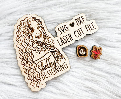 BFF Mix n Match Series | Mulan & Mushu Stud Earrings SVG