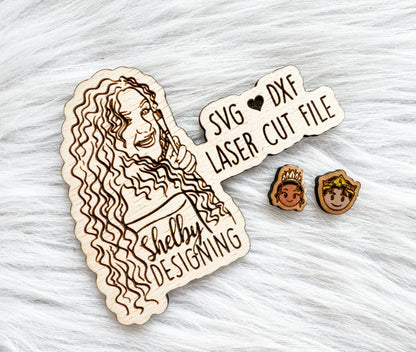 BFF Mix n Match Series | Tiana & Naveen Stud Earrings SVG