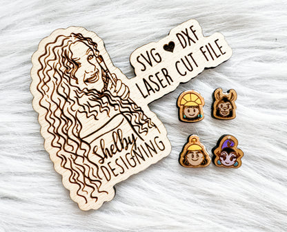 BFF Mix n Match Series | Emperor's New Groove Stud Earrings Duo SVG