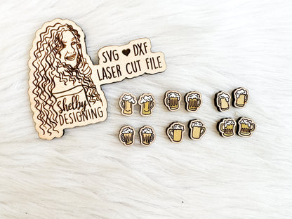 Beer Glass Stud Earring Bundle