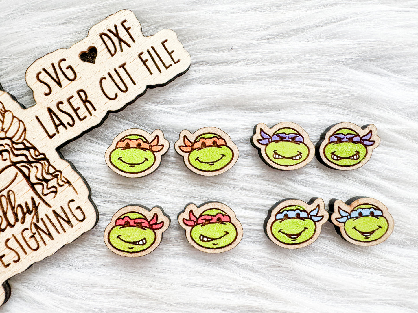 TMNT Stud Earrings Set SVG