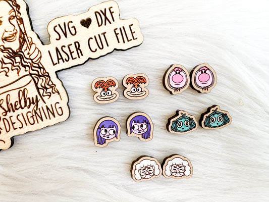 Inside Out 2 New Stud Earrings Bundle SVG