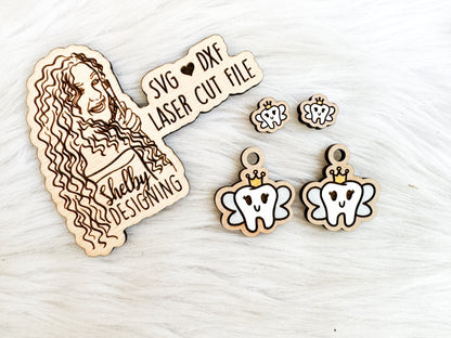Tooth Fairy Stud/Dangle Earring Combo SVG