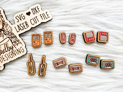Blast 2 the Past Tech Stud Earring Bundle SVG