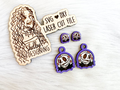 Jack Skellington w/ Moon Stud/Dangle Combo SVG