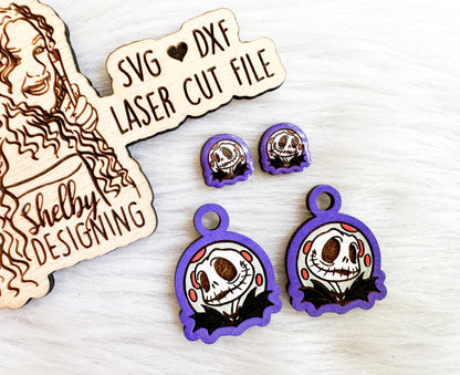 Jack Skellington w/ Moon Stud/Dangle Combo SVG