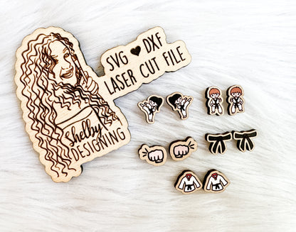 Karate Stud Earring Bundle SVG