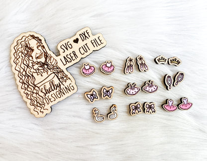 Ballerina Dance Tutu Stud Earring Bundle SVG