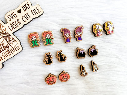 Hocus Pocus Inspired Stud Earring Bundle SVG