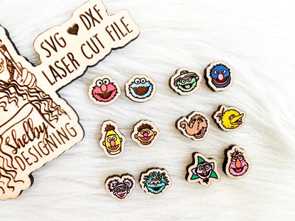 BFF Mix n Match Series | Sesame Street & Friends Stud Earring Bundle SVG