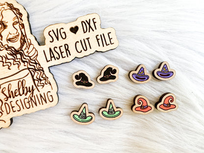 Witch Hat Stud Earrings Set SVG