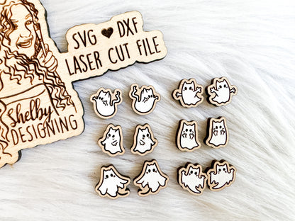 Ghostie Kitties Stud Earring Bundle SVG