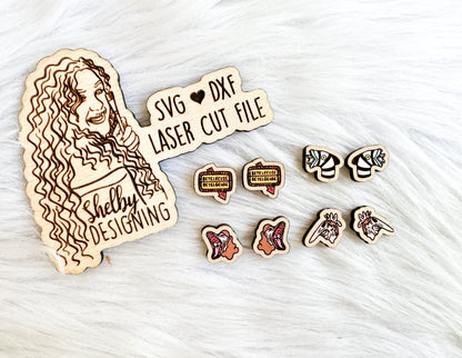 Beetlejuice Stud Earring Set SVG