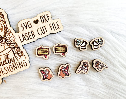 Beetlejuice Stud Earring Set SVG