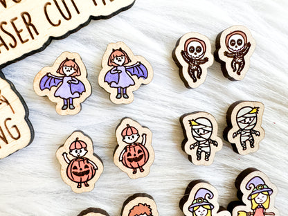 Cute Trick or Treaters Stud Earring Bundle SVG