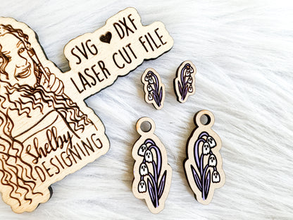 Ghosties Of The Valley Stud/Dangle Combo Earrings SVG
