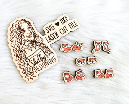 Adorable Fox Stud Earring Bundle SVG