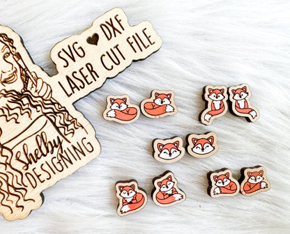 Adorable Fox Stud Earring Bundle SVG