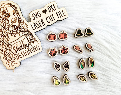 Autumn Harvest Stud Earring Bundle SVG
