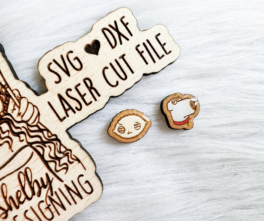 BFF Mix n Match Series | Brian & Stewie Stud Earrings SVG