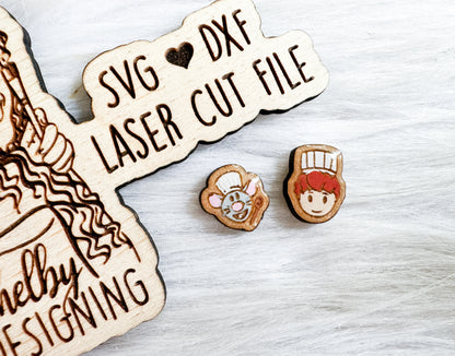 BFF Mix n Match Series | Remi & Linguini Stud Earrings SVG