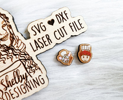 BFF Mix n Match Series | Remi & Linguini Stud Earrings SVG