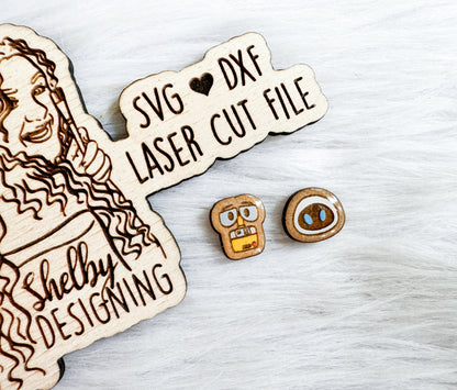 BFF Mix n Match Series | Wall-E & Eve Stud Earrings SVG