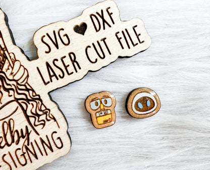 BFF Mix n Match Series | Wall-E & Eve Stud Earrings SVG