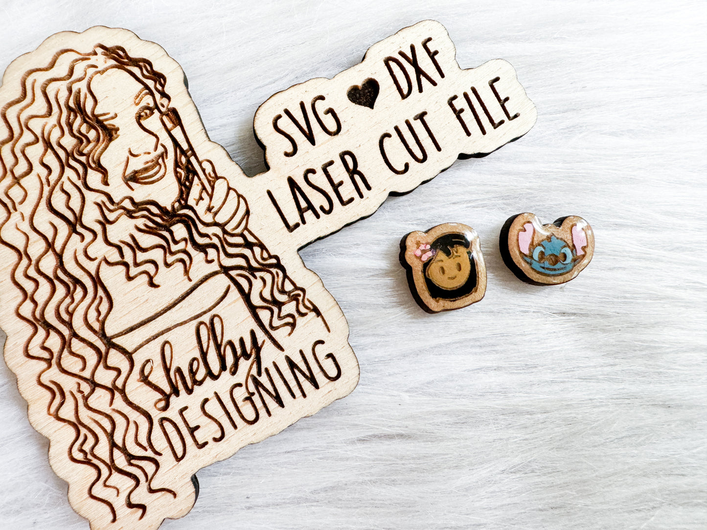 BFF Mix n Match Series | Lilo & Stitch Stud Earrings SVG