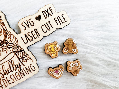 BFF Mix n Match Series | Ice Age Stud Earring Duo SVG