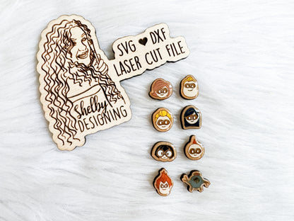 BFF Mix n Match Series | The Incredibles Stud Earrings Set SVG