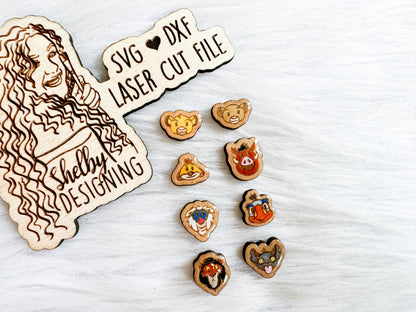 BFF Mix n Match Series | Lion King Stud Earrings Set SVG