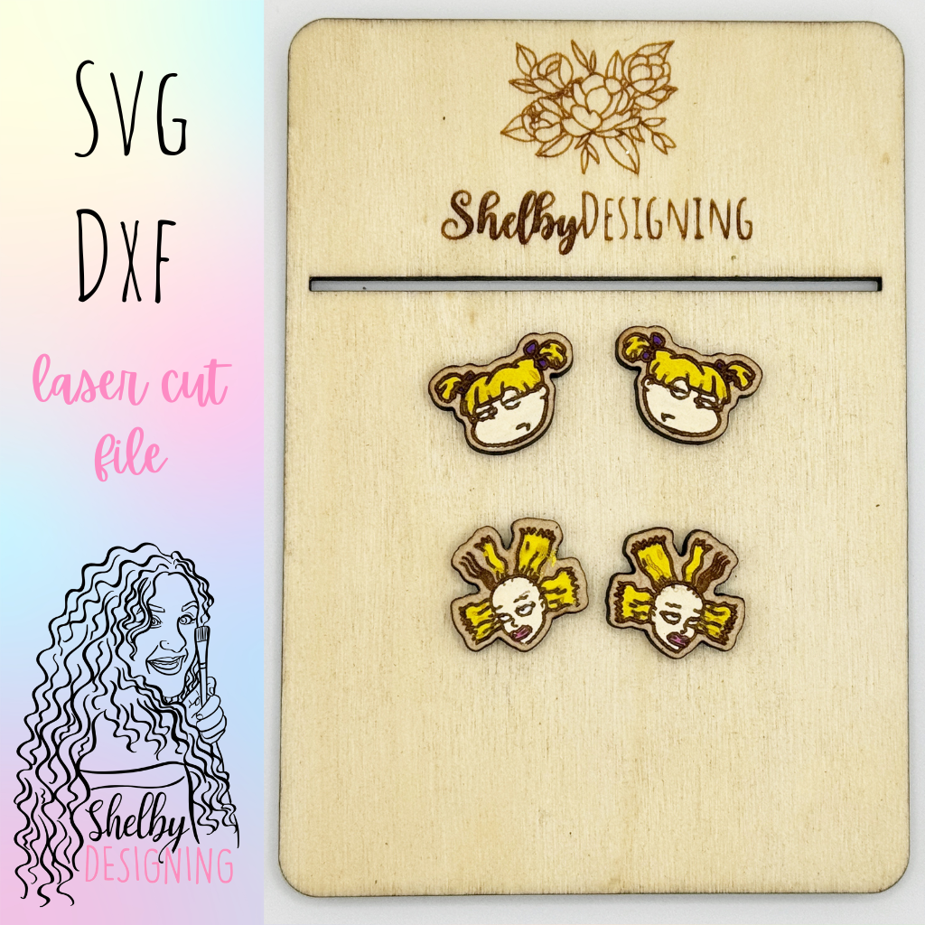 Sassy Angelica n Cynthia Stud Earring Duo SVG