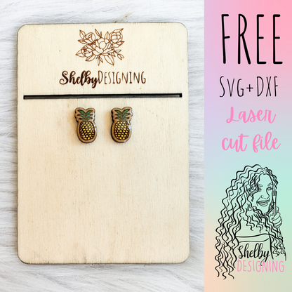 FREE | Pineapple Stud Earrings SVG